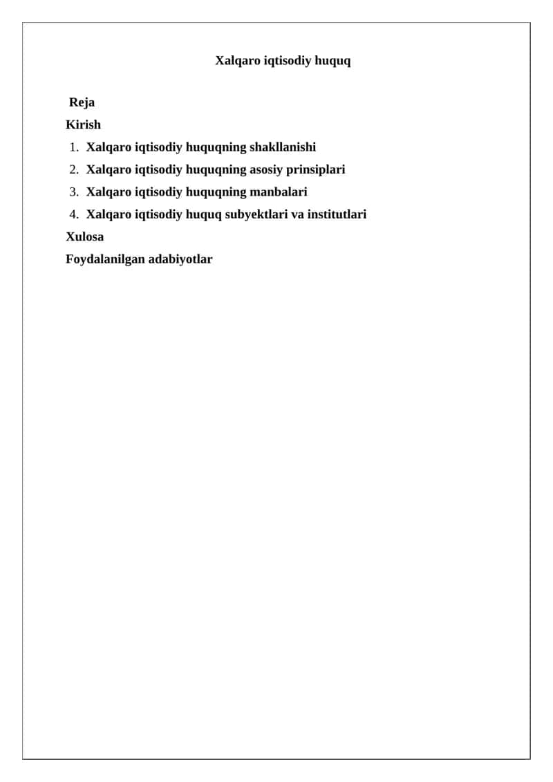 Xalqaro iqtisodiy huquq