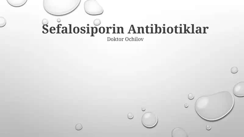 Tsefalosiporin Antibiotiklar
