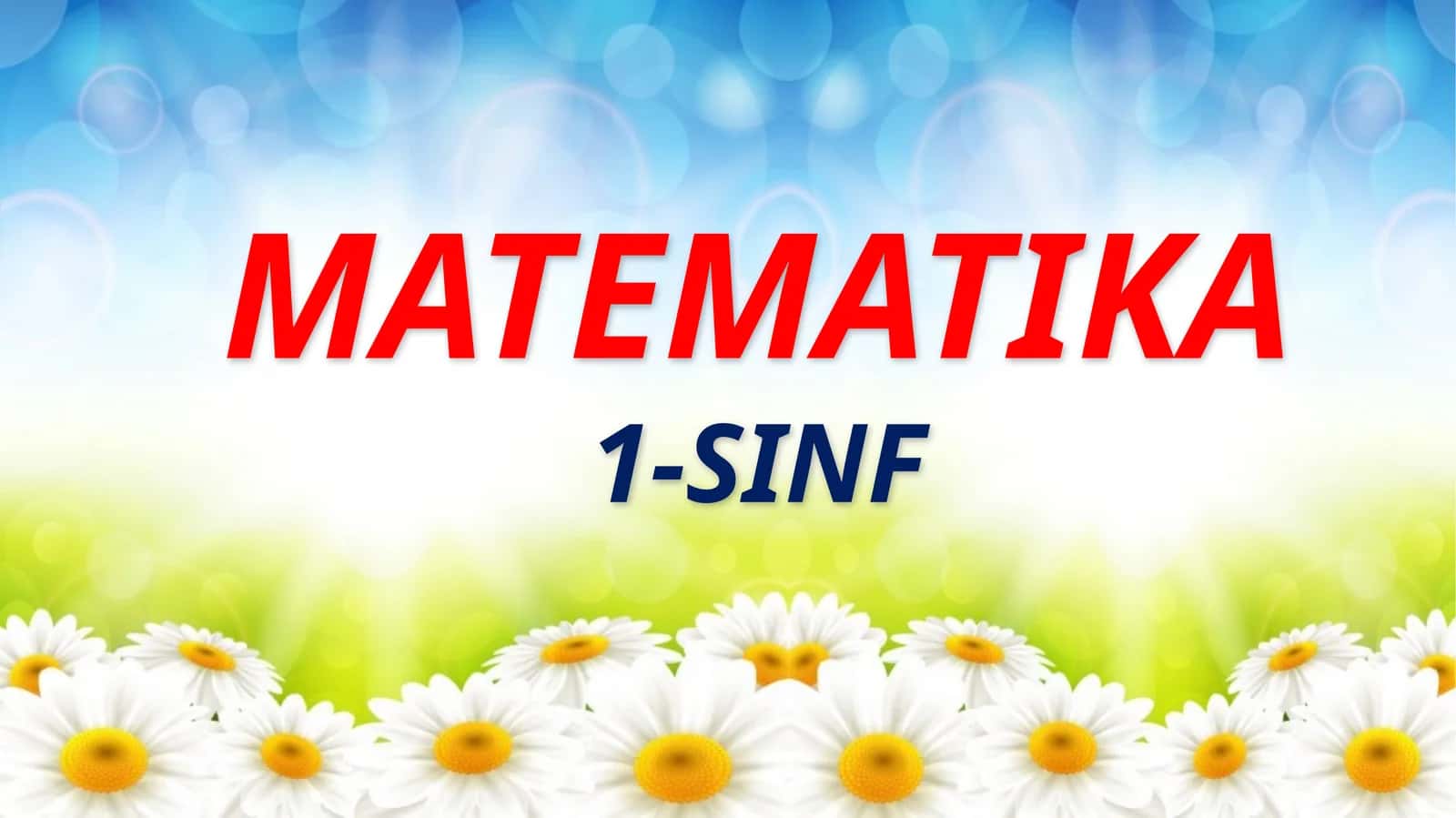 Matematika 1-SINF