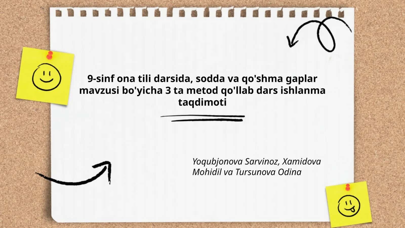 Sodda va qo'shma gaplar mavzusi