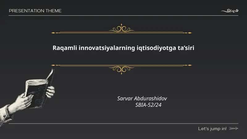 Raqamli texnologiyalarning iqtisodiy o'sishga ta'siri