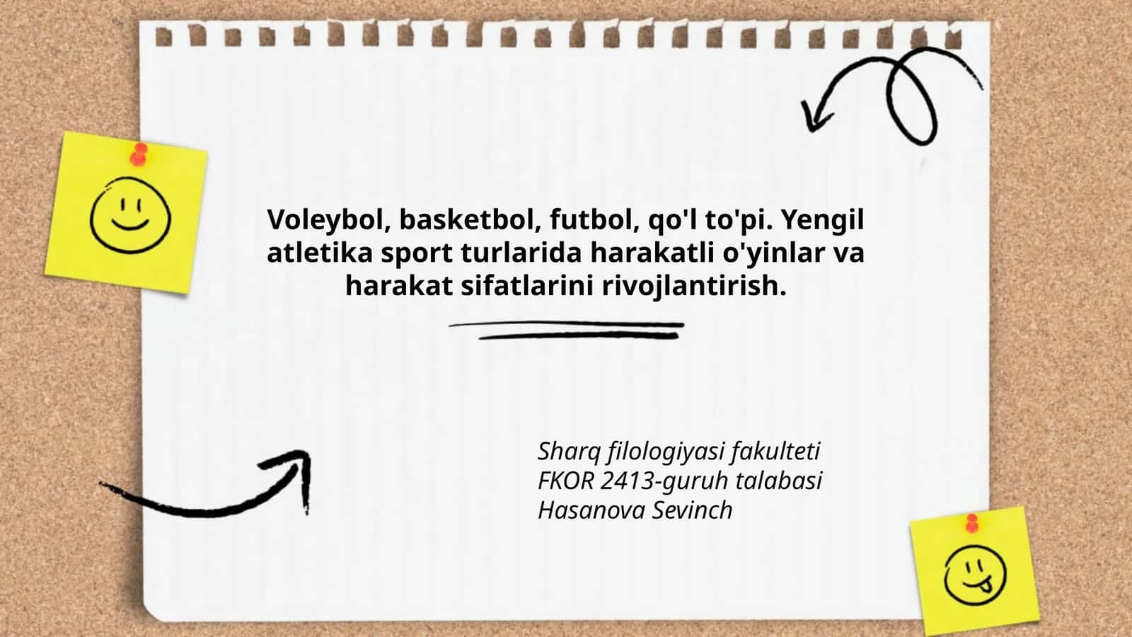 Sharq filologiyasi fakultetiFKOR 2413-guruh talabasi