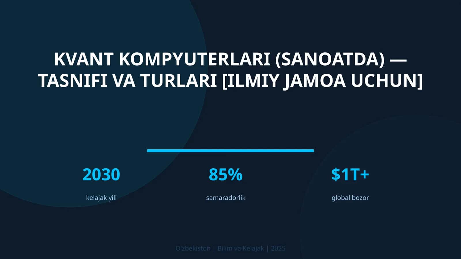 Kvant kompyuterlari (sanoatda) — tasnifi va turlari [ilmiy jamoa uchun]