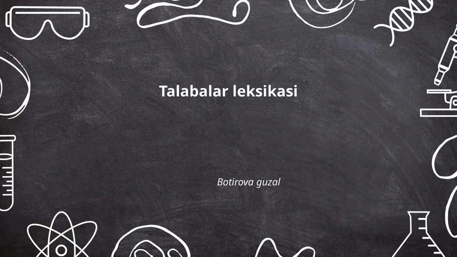 Talabalar leksikasi