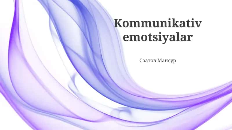Kommunikativ emotsiyalar