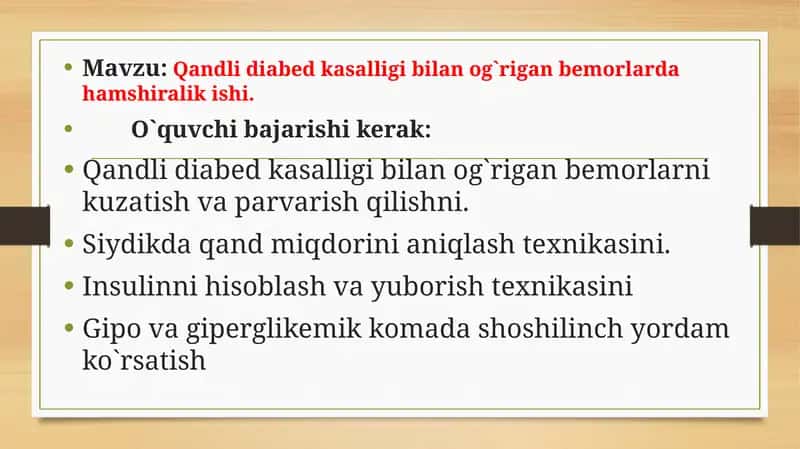 Qandlidiab-edkasalligibilanog`riganbemorlar