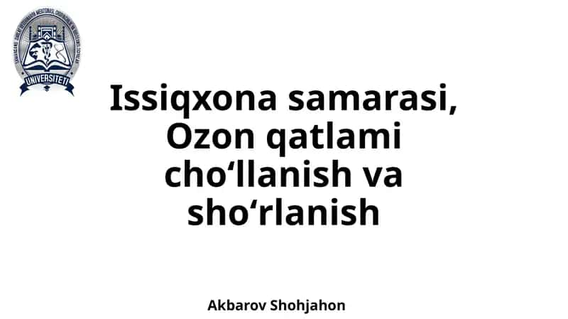 Issiqxona gazlari