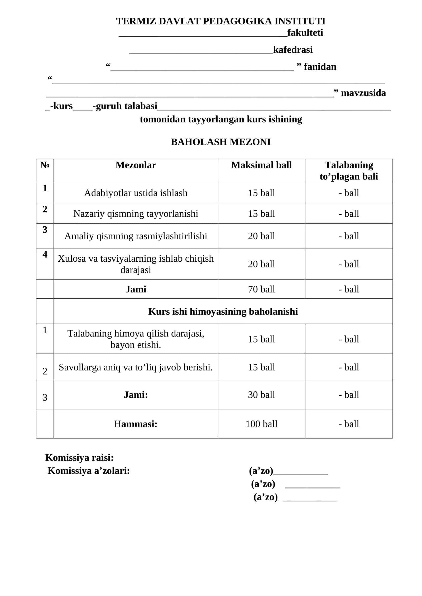 TERMIZ DAVLAT PEDAGOGIKA INSTITUTI