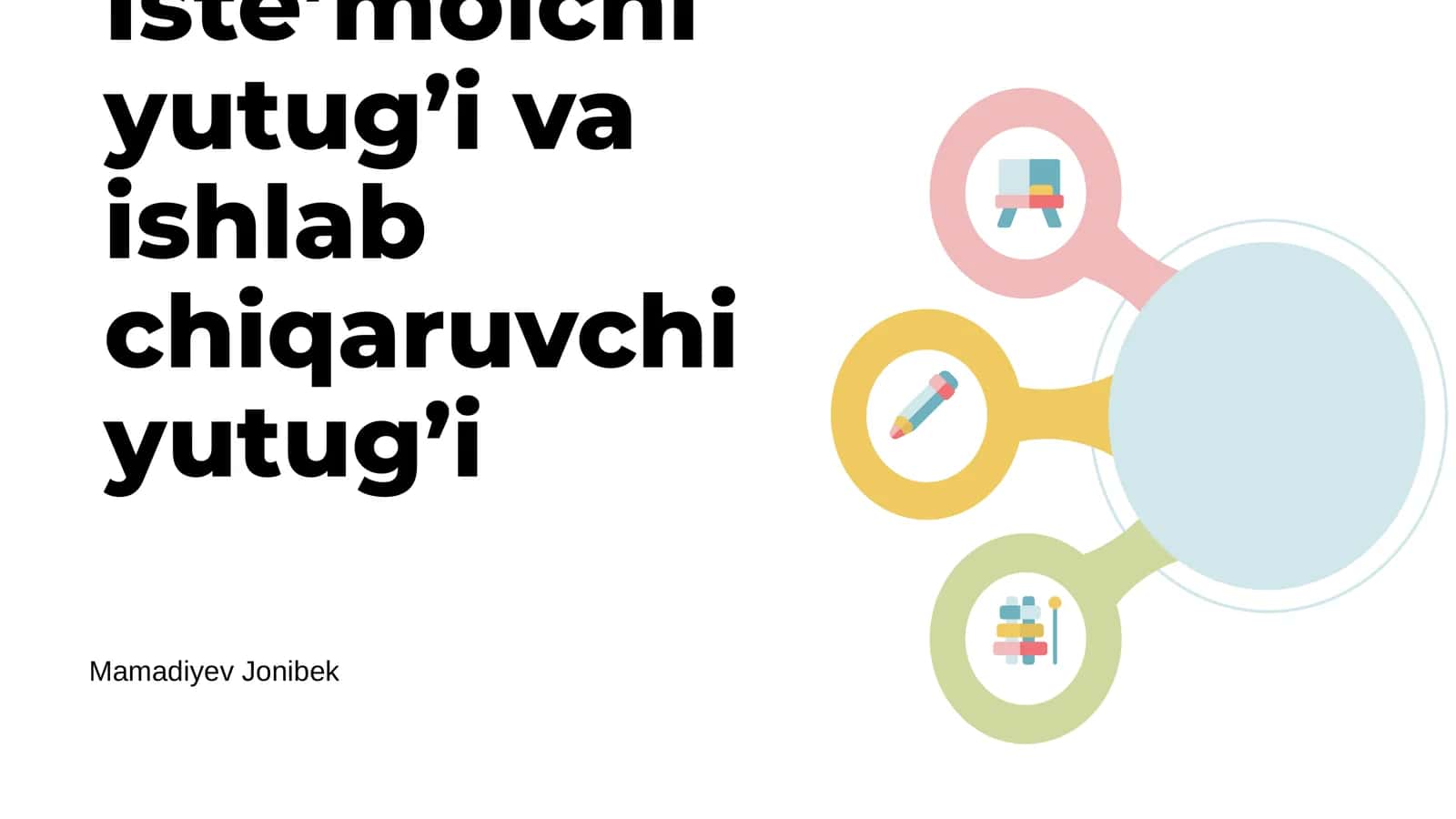 Iste'molchi yutug’i va ishlab chiqaruvchi yutug’i
