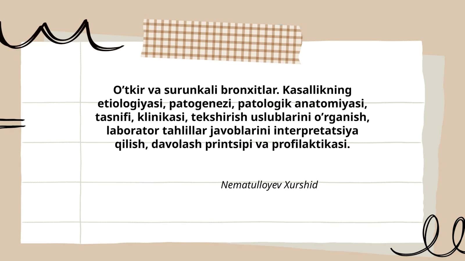 Oʼtkir va surunkali bronxitlar