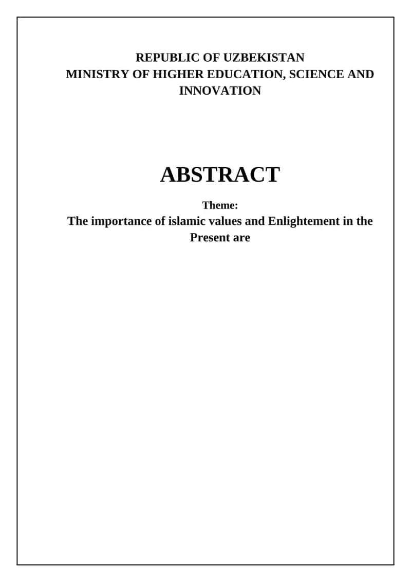 Bridging Worlds: Islamic Values and Enlightenment Principles