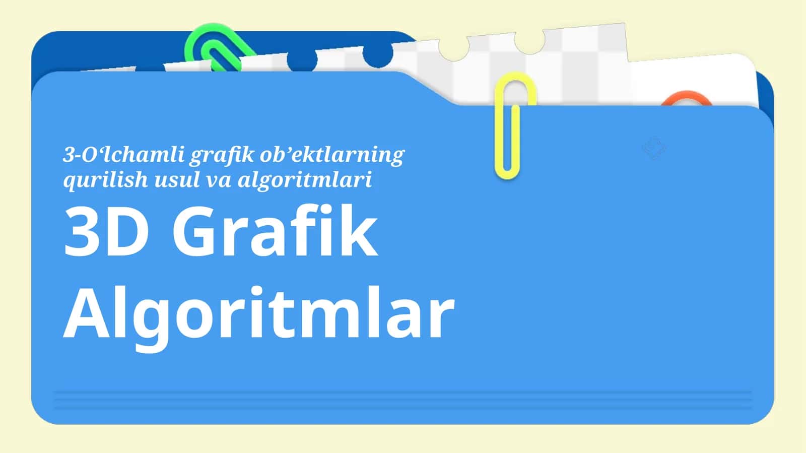 3D Grafik Algoritmlar
