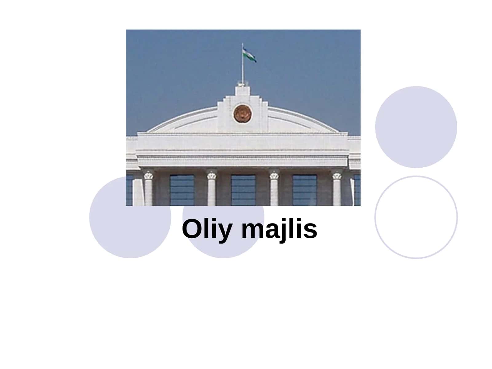 9-sinf Huquq fanidan dars ishlanma. Oliy majlis