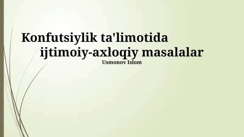Konfutsiylik ta'limotida