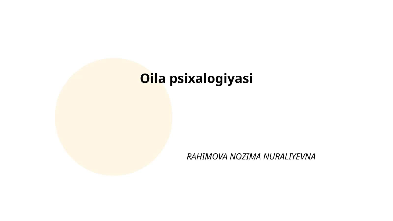 Oila psixalogiyasi