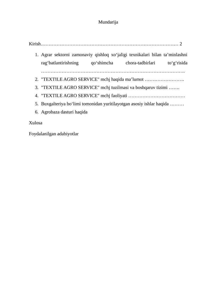 TEXTILE AGRO SERVICE