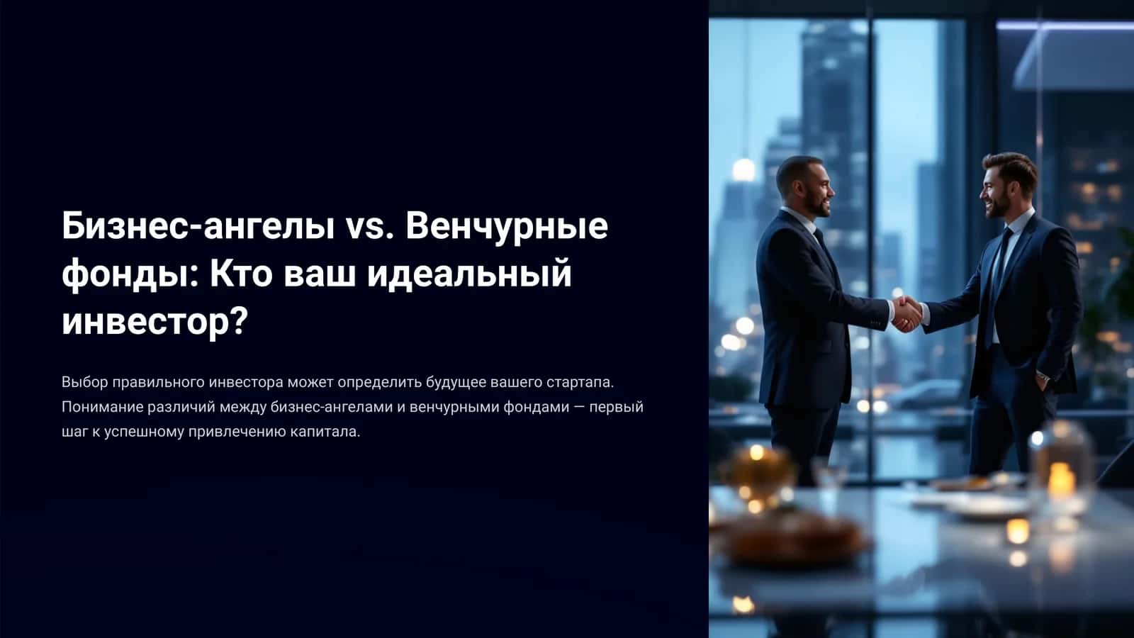 Бизнес-ангелы vs. Венчурные фонды: Кто ваш идеальный инвестор?