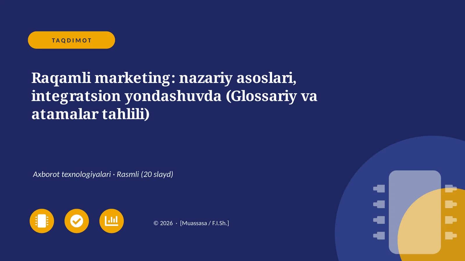Raqamli marketing: nazariy asoslari, integratsion yondashuvda (Glossariy va atamalar tahlili)