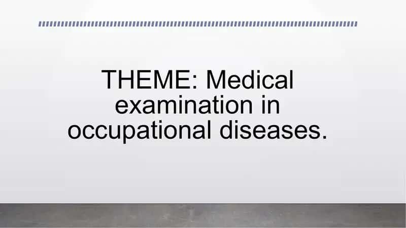 Medical Labor Examination