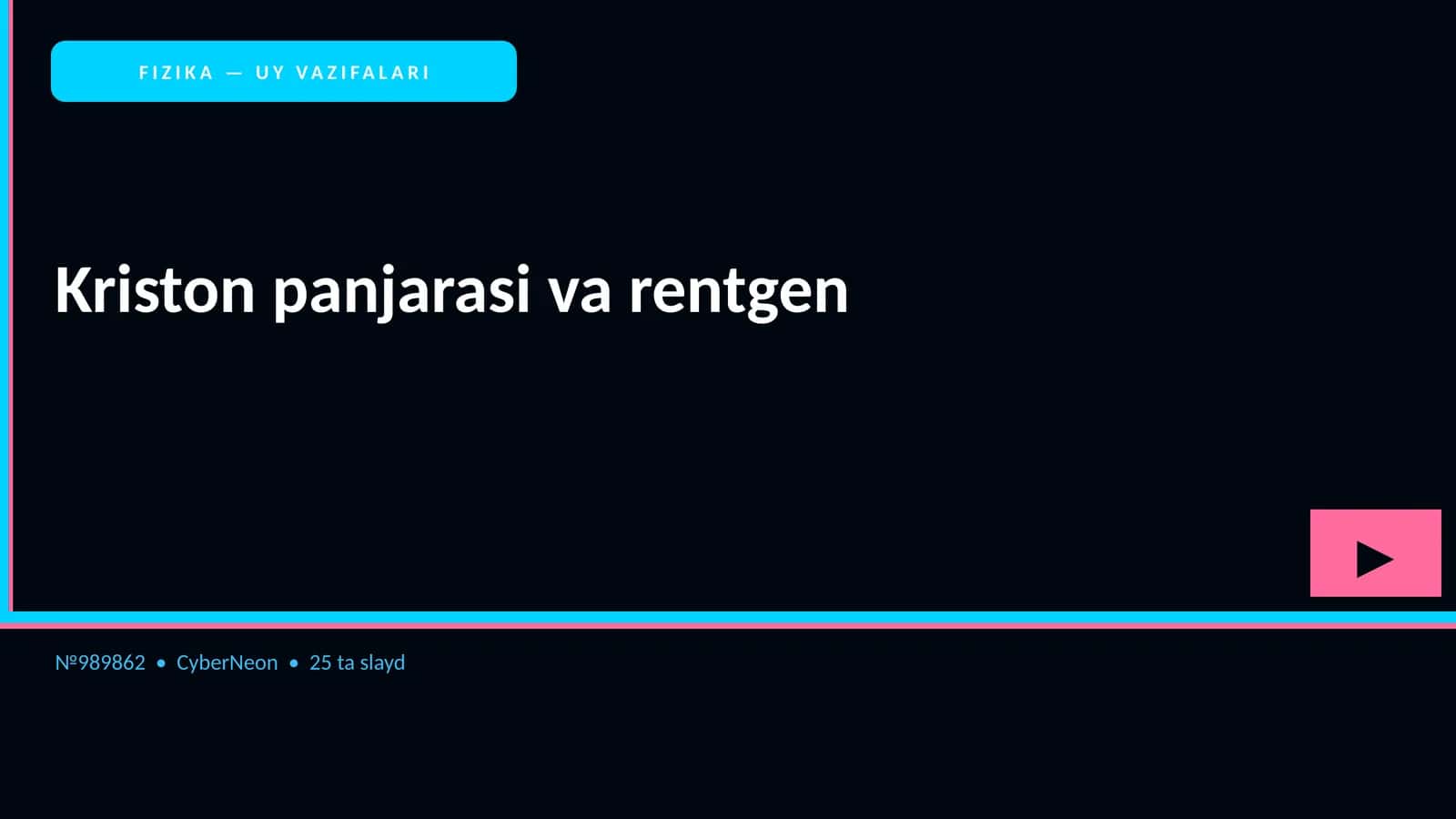 FIZIKA — UY VAZIFALARI