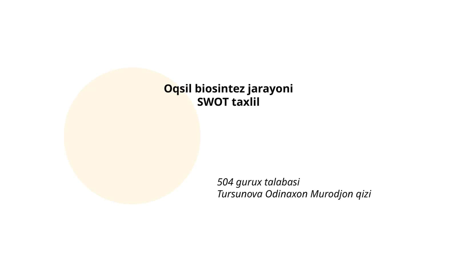 Oqsil biosintez jarayoni