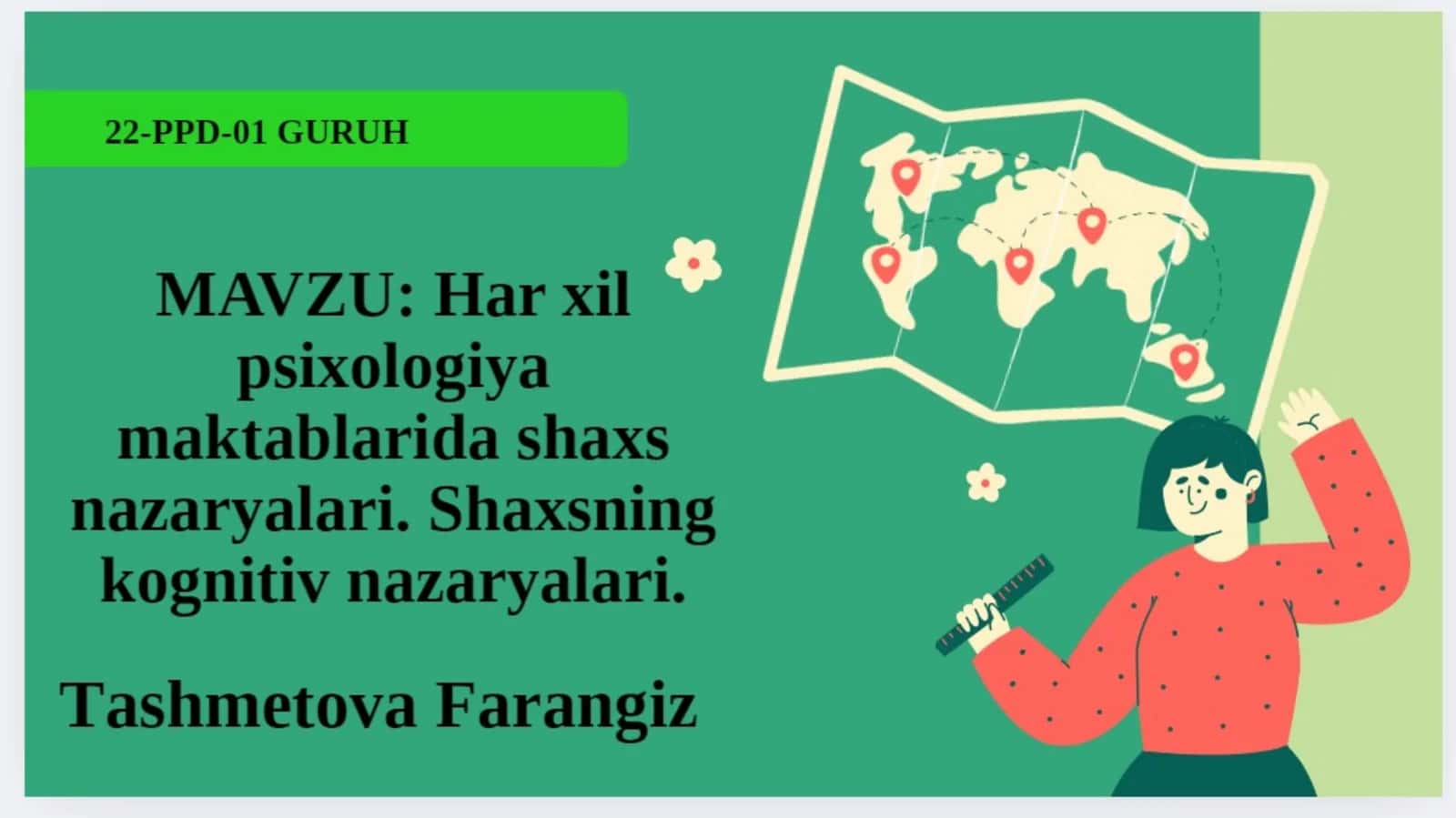 Har xil psixologiya maktablarida shaxs nazaryalari. Shaxsning kognitiv nazaryalari.
