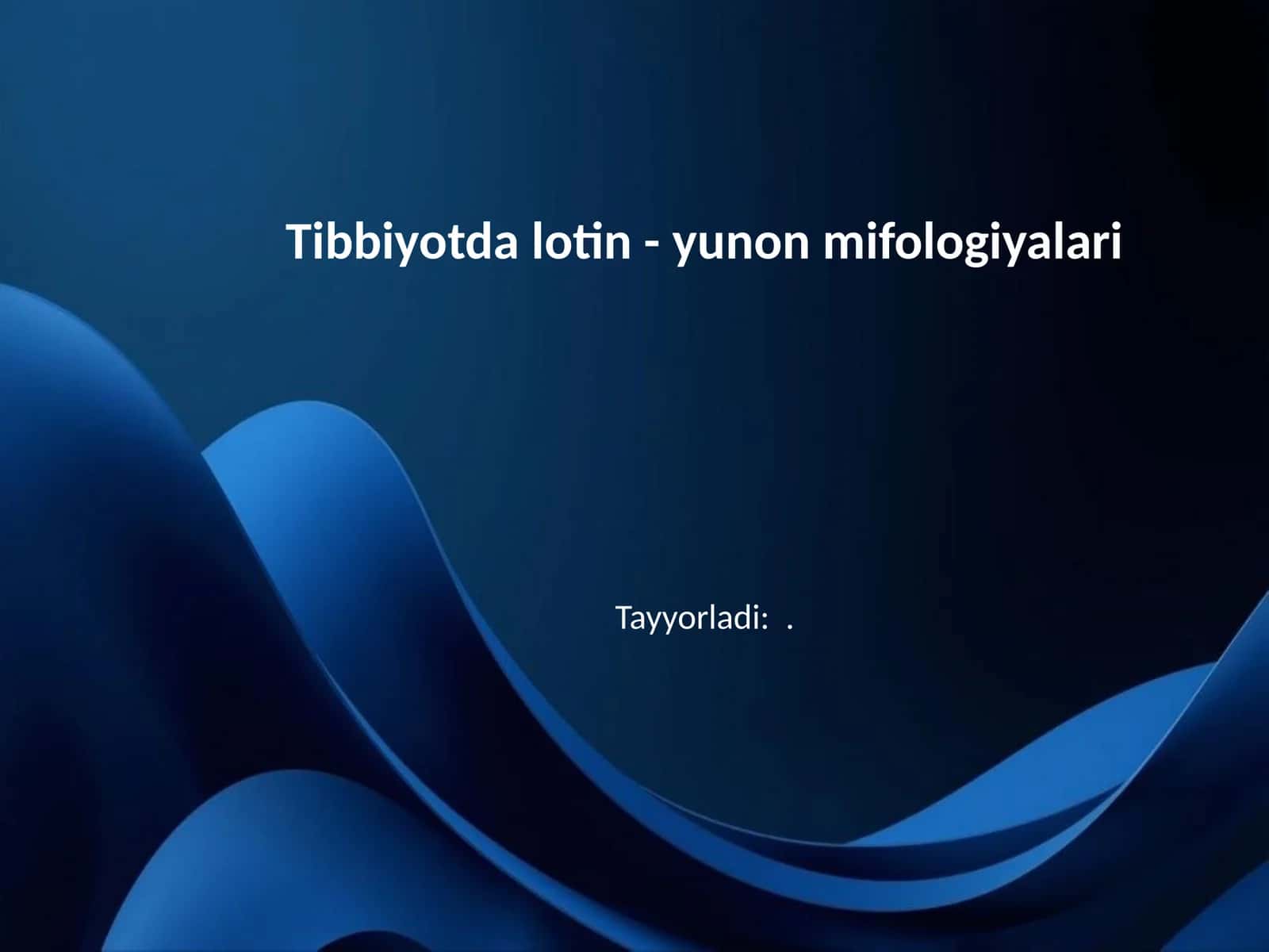 Tibbiyotda lotin - yunon mifologiyalari