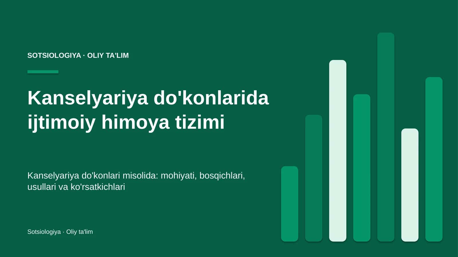 Kanselyariya do'konlarida ijtimoiy himoya tizimi