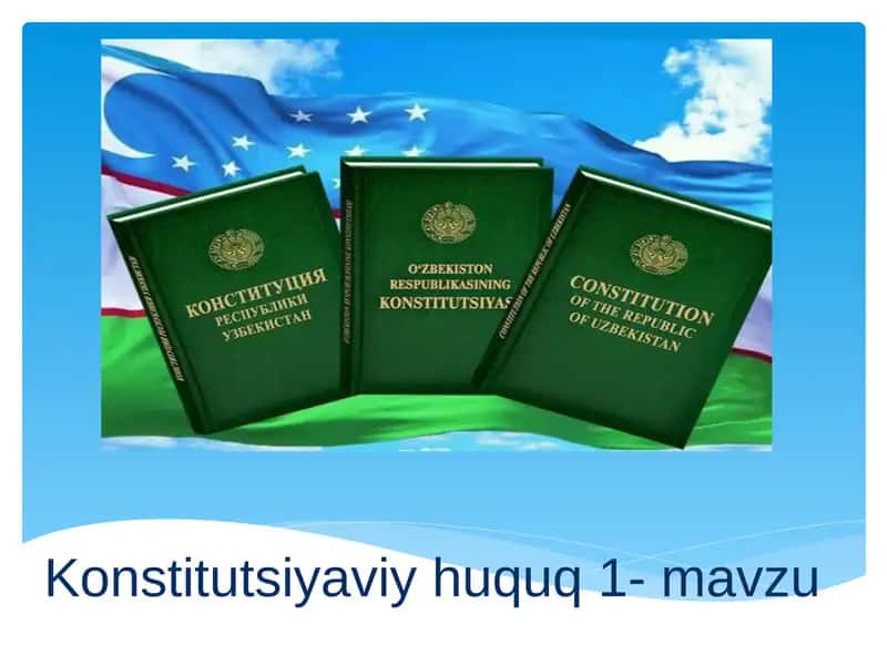 Konstitutsiyaviy huquq faniga kirsh