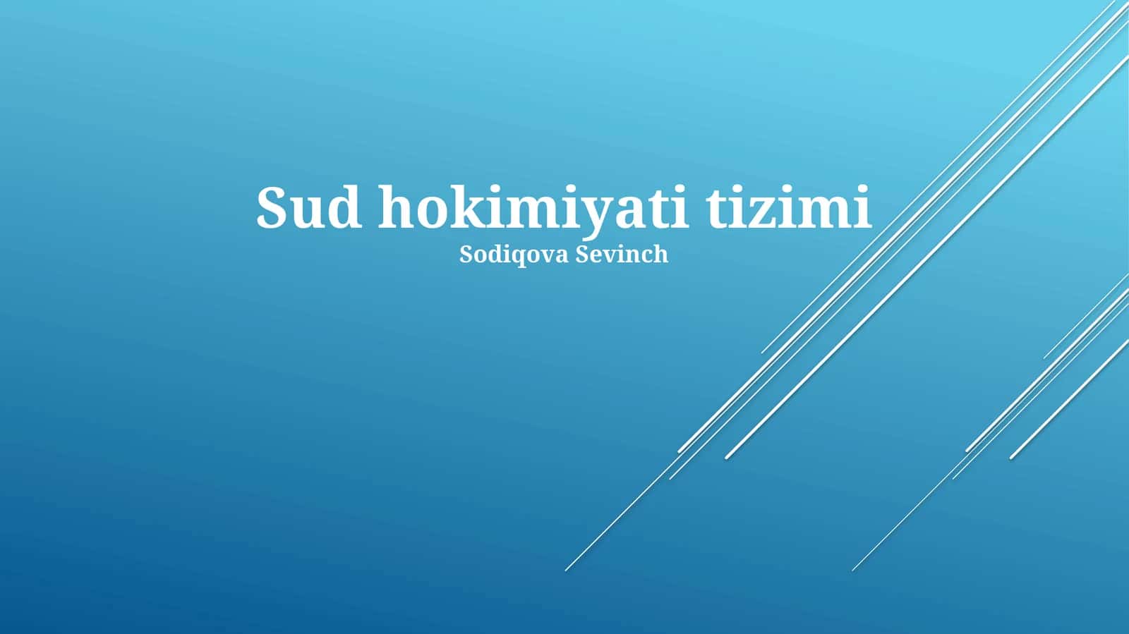 Sud hokimiyati tizimi
