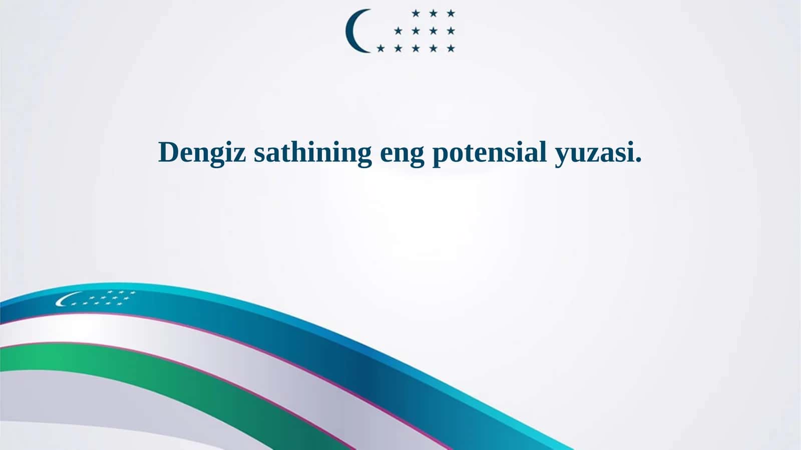 Dengiz sathining eng potensial yuzasi.