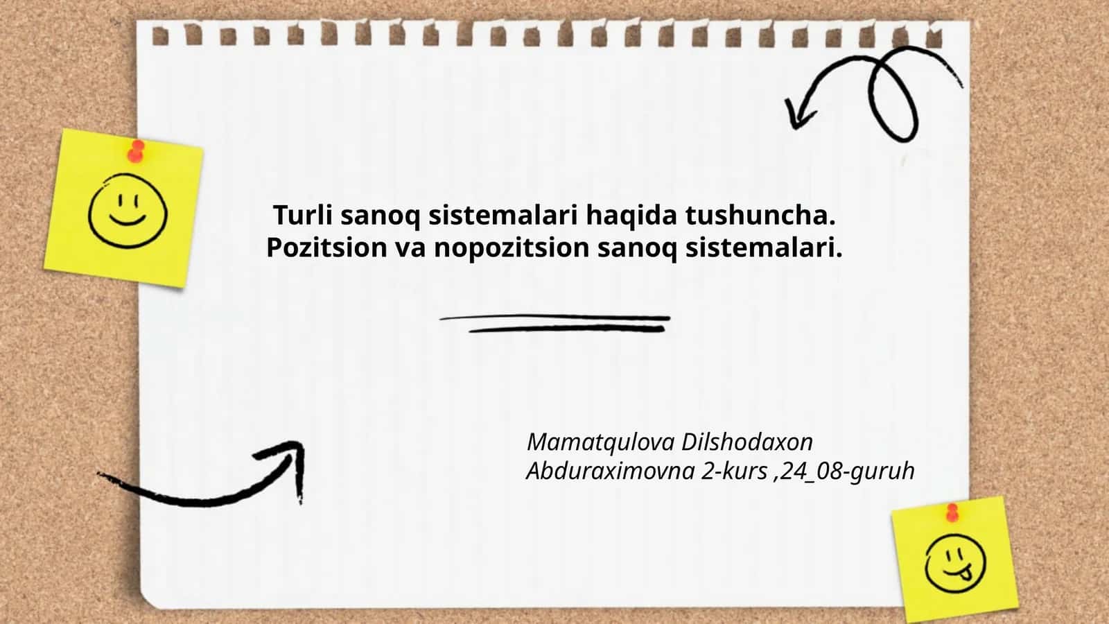 Turli sanoq sistemalari haqida tushuncha. Pozitsion va nopozitsion sanoq sistemalari