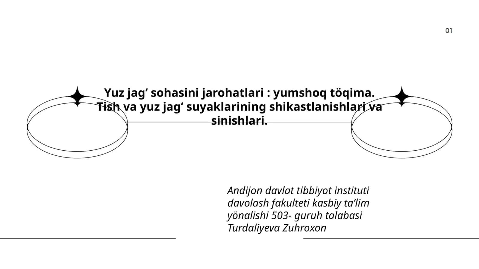 Yuz jagʻ sohasini jarohatlari