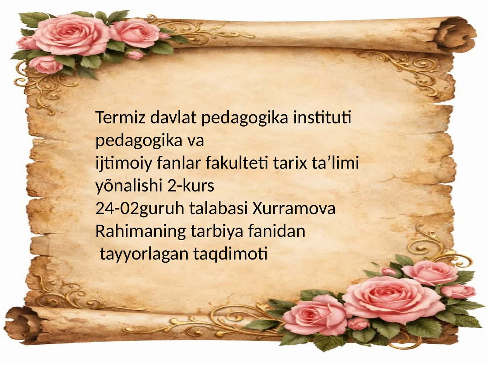 Uzluksiz ta’lim jarayonida shaxsning ma’naviy kamolotiga oid fazilatlarni shakllantirish