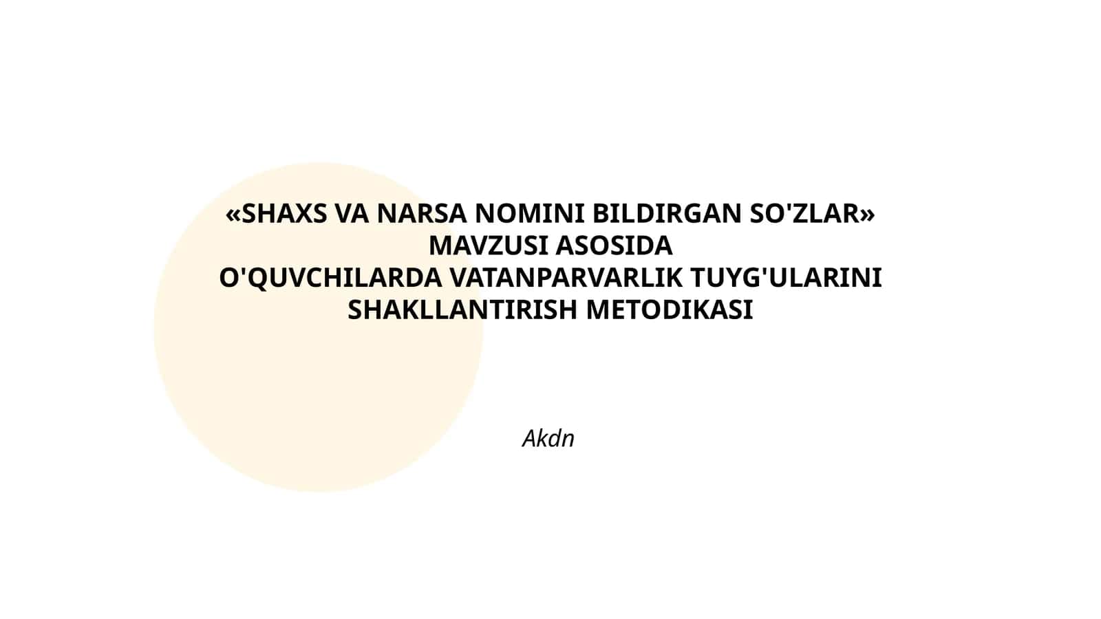 SHAXS VA NARSA NOMINI BILDIRGAN SO'ZLAR