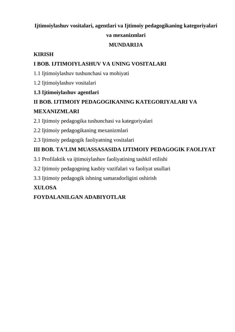 Ijtimoiy Pedagogik Faoliyat