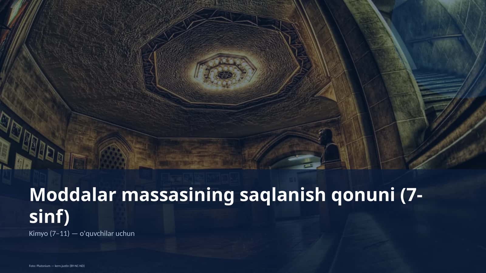 Moddalar massasining saqlanish qonuni (7-sinf)