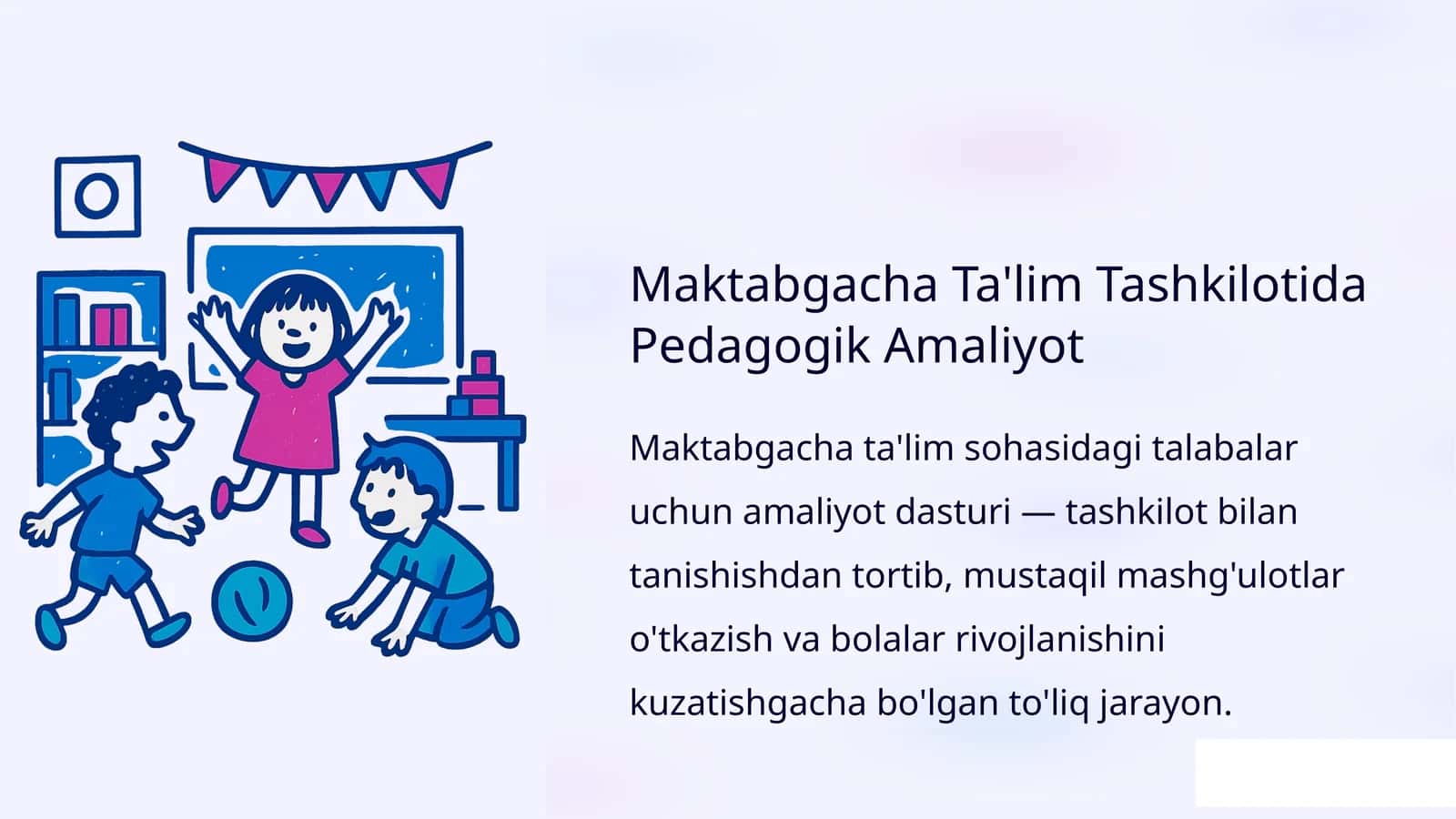 Maktabgacha Ta'lim Tashkilotida Pedagogik Amaliyot