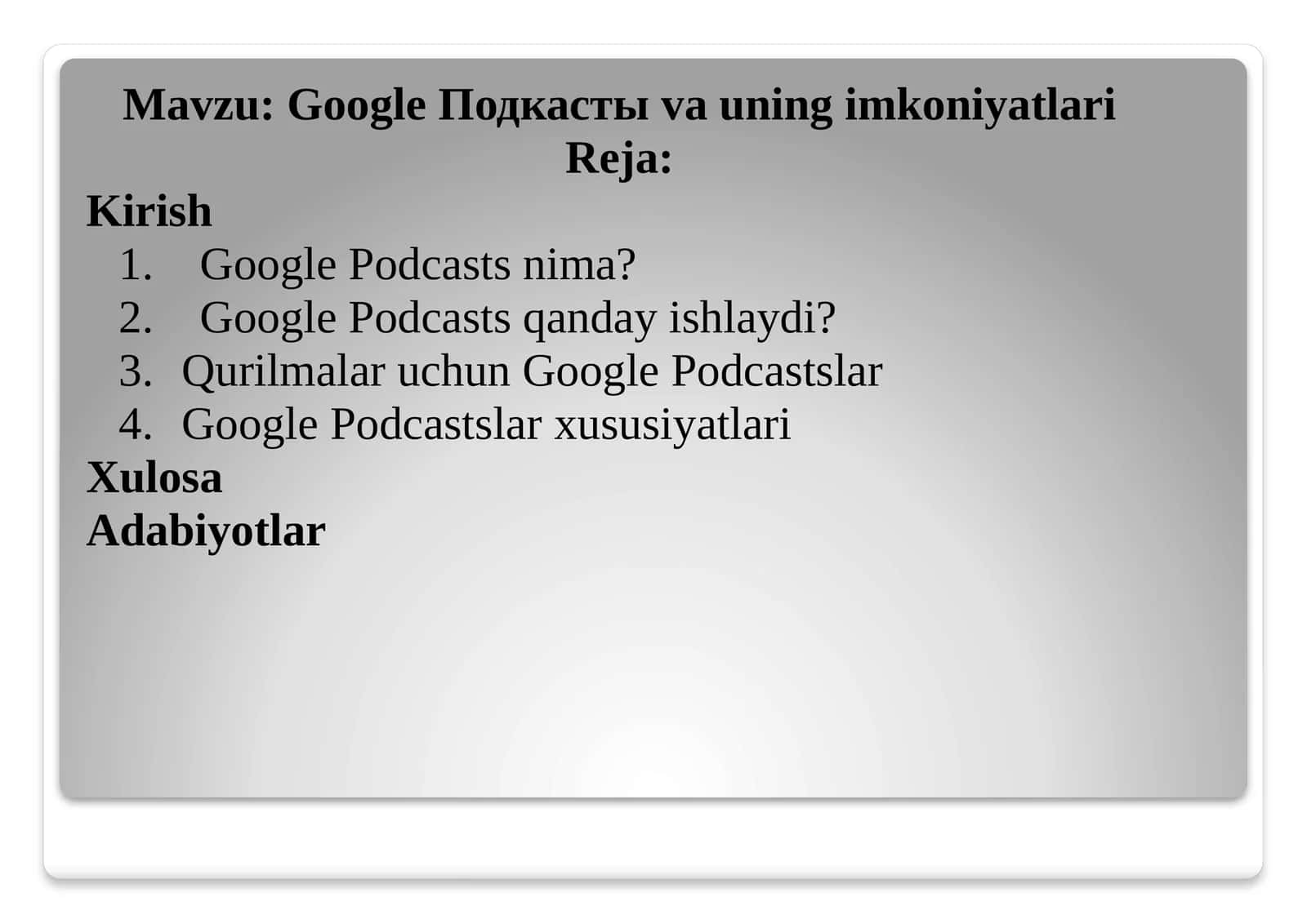 Google Podcasts