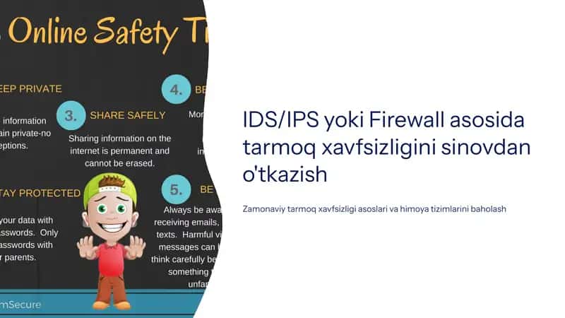 Zamonaviy tarmoq xavfsizligi asoslari va himoya tizimlarini baholash