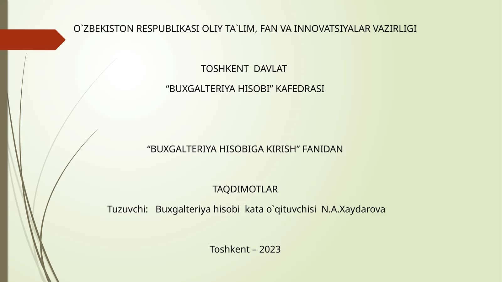 SCHOTLAR TIZIMI VA IKKI YOQLAMA YOZUV
