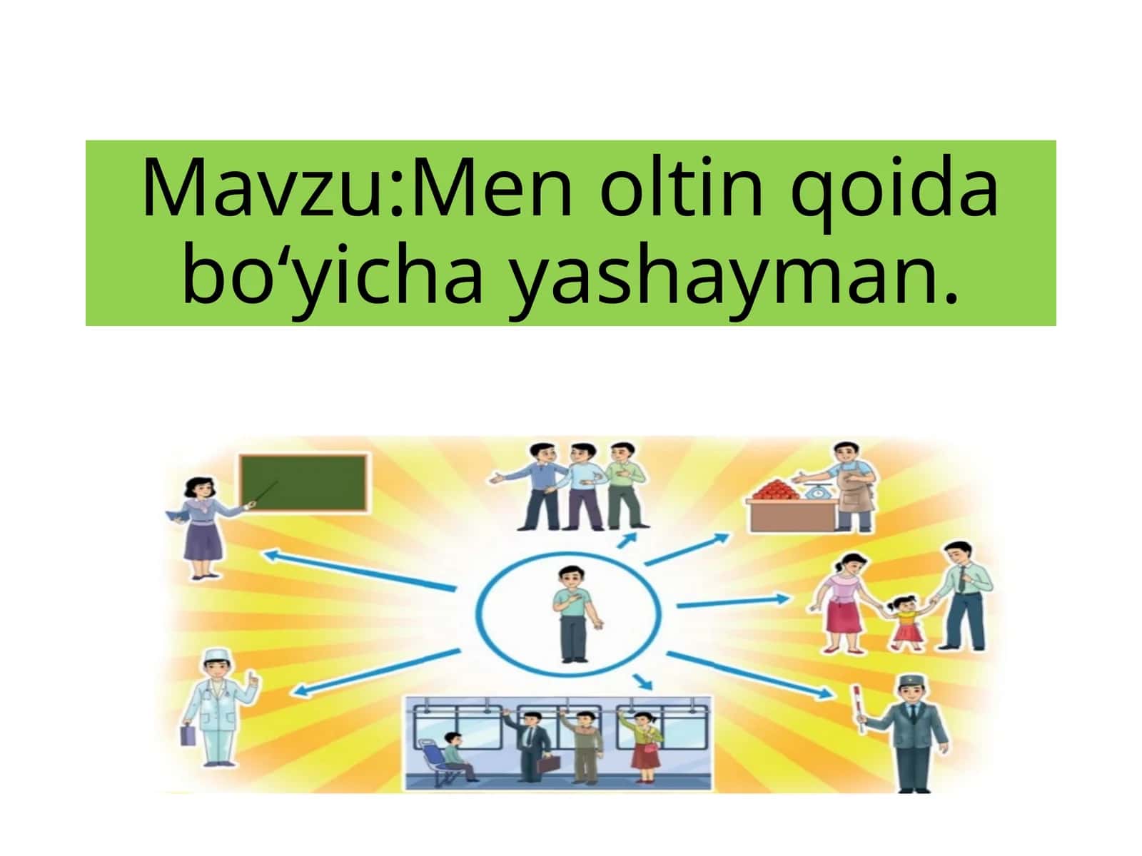 Men oltin qoidaboʻyicha yashayman
