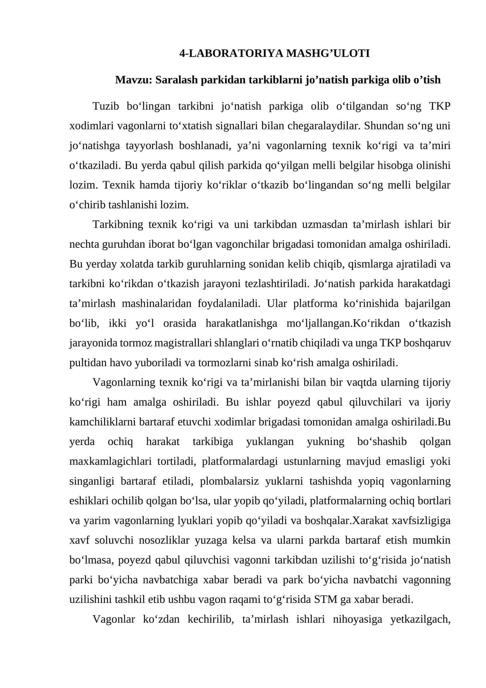 saralash stansiyalari tarkibi