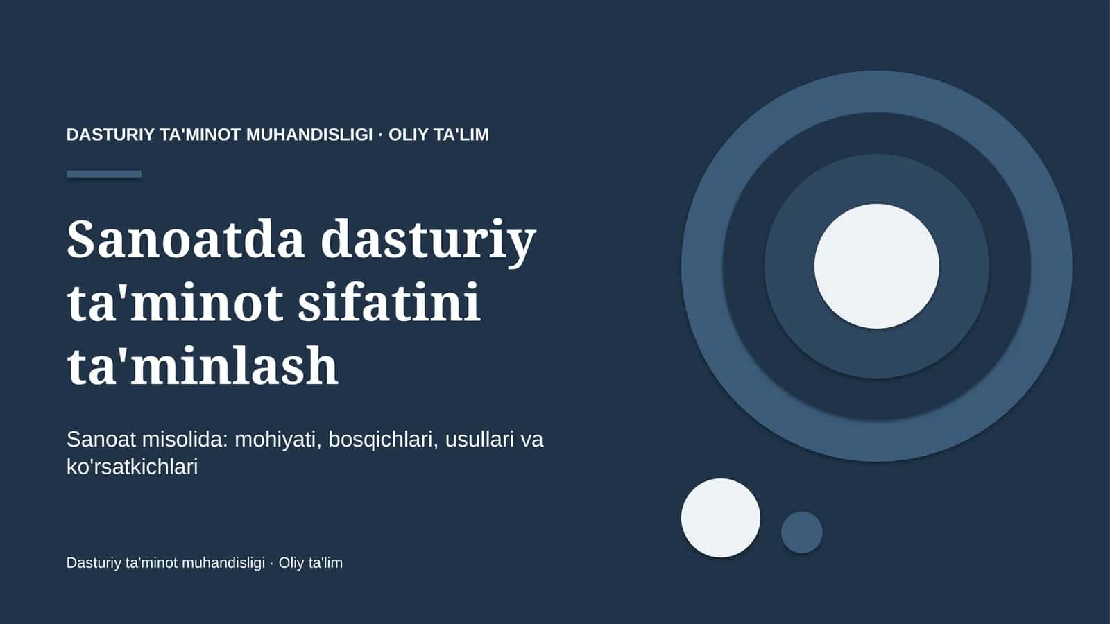 sanoatda dasturiy ta'minot sifatini ta'minlash 7487