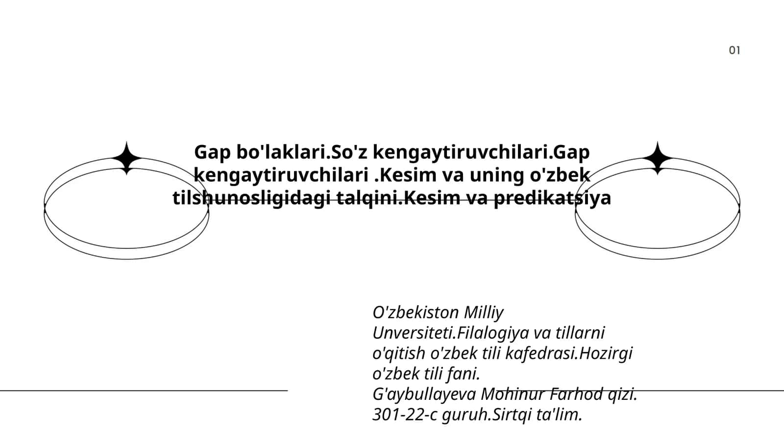Kesim va predikatsiya o'zbek tilida