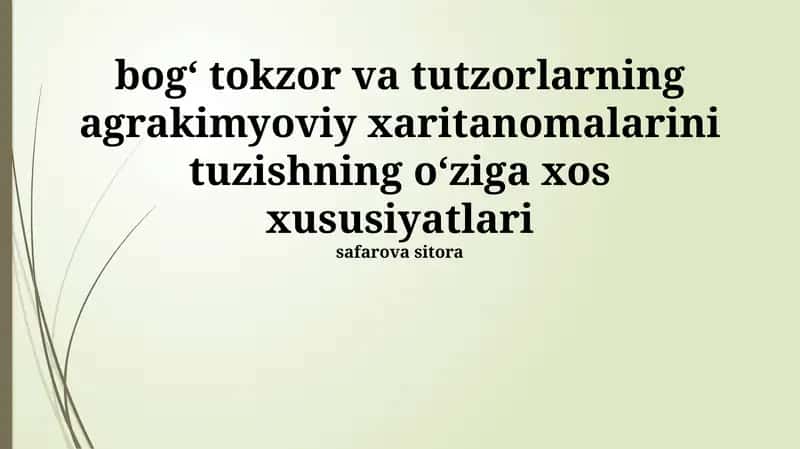 Tuproq va O'simlik Tahlilining Ahamiyati