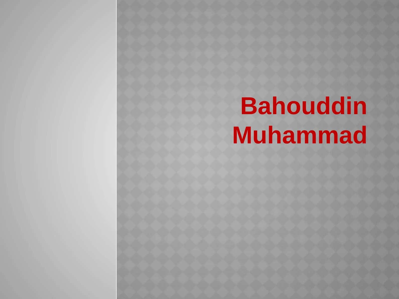 Bahouddin Muhammad