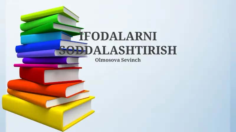 IFODALARNI SODDALASHTIRISH