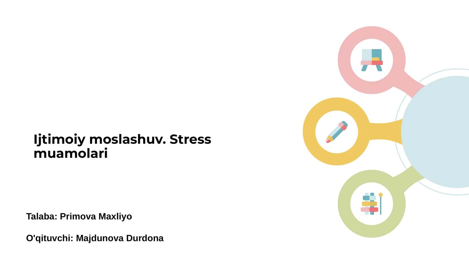 Ijtimoiy moslashuv. Stress muamolari