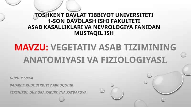 Vegetativ nerv sistemasi